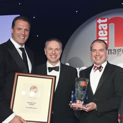 Paul Turner with Martin Bayfield - Meat Management Awards 2012